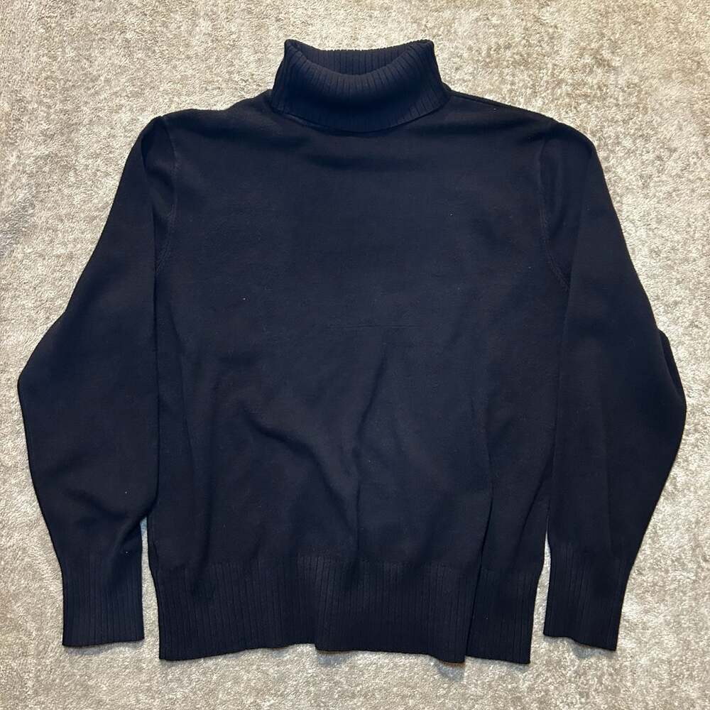 Time and Tru Men's Black Turtleneck Pullover Sweater, Size XL